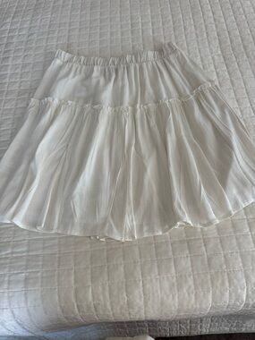 Lightweight White Tiered Skirt by Gibsonlook